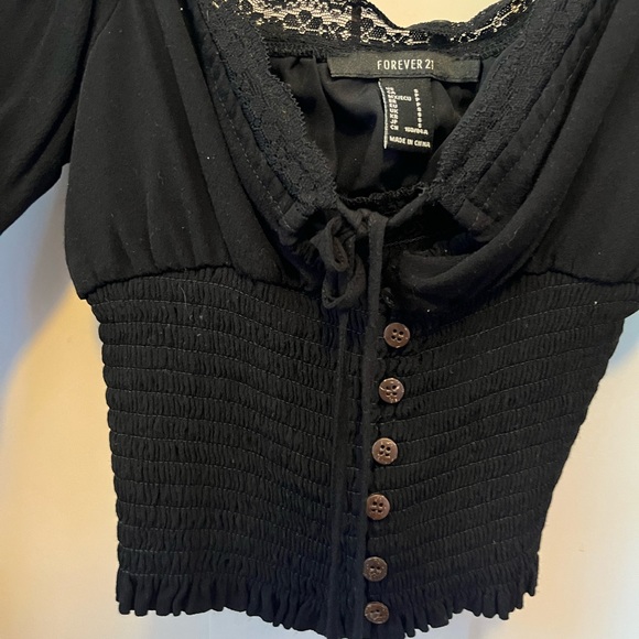 Forever 21 Black Crop Top - Picture 2 of 6